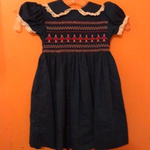 Girls smocked dress